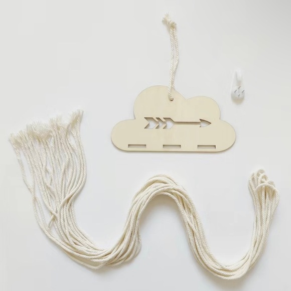 NIB Macrame Cloud Hair Clip Holder - Picture 4 of 6